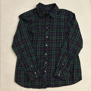 Talbots Plaid Button Up